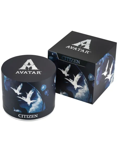 reloj hombre Citizen Eco-Drive Avatar Pandora AW2060-02W 42mm 100m WR correa de cuero