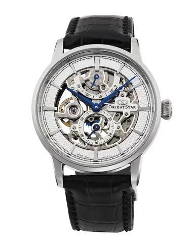 reloj mecánico hombre Orient Star Skeleton RK-AZ0002S JDM 39mm 50m WR Cristal de zafiro esférico doble