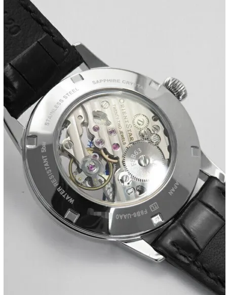 reloj mecánico hombre Orient Star Skeleton RK-AZ0002S JDM 39mm 50m WR Cristal de zafiro esférico doble