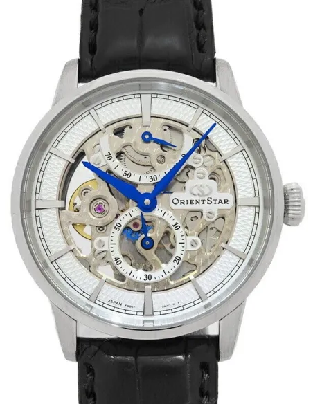 reloj mecánico hombre Orient Star Skeleton RK-AZ0002S JDM 39mm 50m WR Cristal de zafiro esférico doble