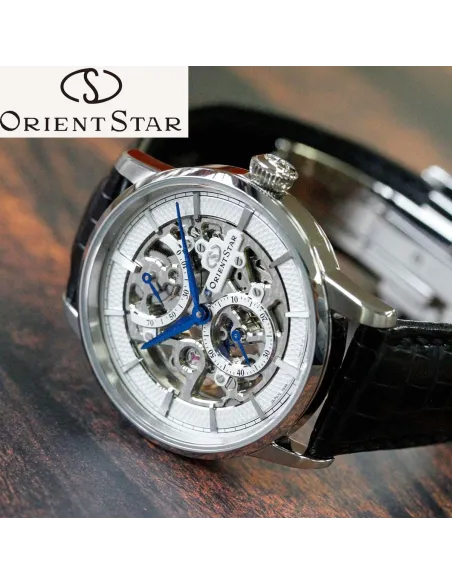reloj mecánico hombre Orient Star Skeleton RK-AZ0002S JDM 39mm 50m WR Cristal de zafiro esférico doble