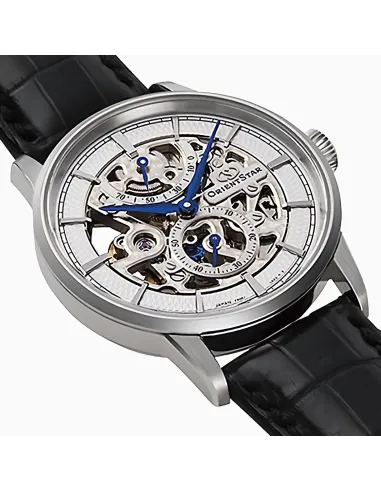 reloj mecánico hombre Orient Star Skeleton RK-AZ0002S JDM 39mm 50m WR Cristal de zafiro esférico doble