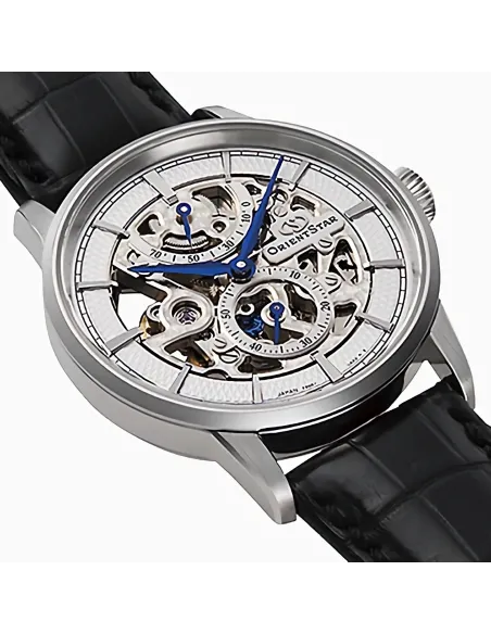 reloj mecánico hombre Orient Star Skeleton RK-AZ0002S JDM 39mm 50m WR Cristal de zafiro esférico doble