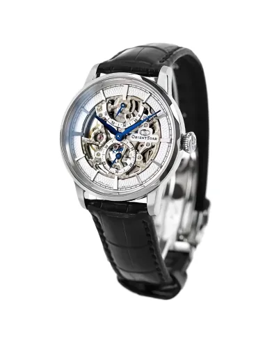 reloj mecánico hombre Orient Star Skeleton RK-AZ0002S JDM 39mm 50m WR Cristal de zafiro esférico doble