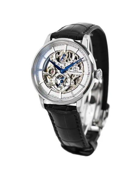 reloj mecánico hombre Orient Star Skeleton RK-AZ0002S JDM 39mm 50m WR Cristal de zafiro esférico doble