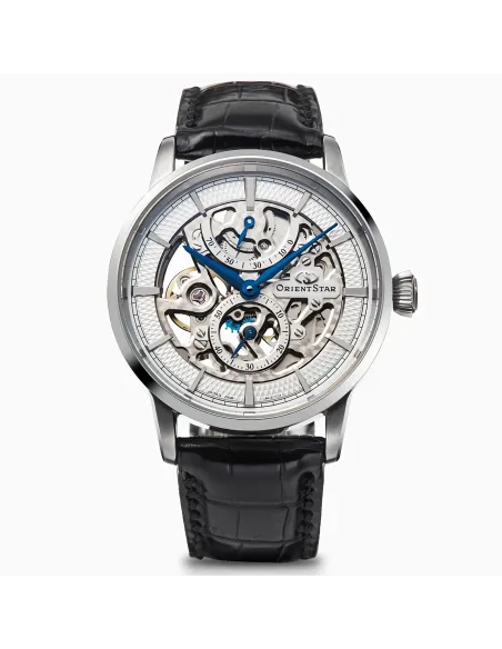 reloj mecánico hombre Orient Star Skeleton RK-AZ0002S JDM 39mm 50m WR Cristal de zafiro esférico doble