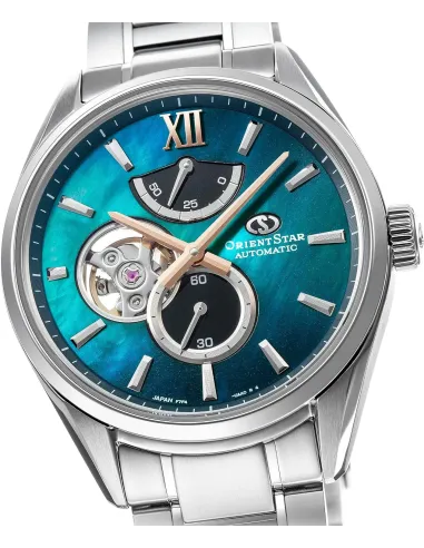 reloj automáitco hombre ORIENT STAR M34 F7 SEMI SKELETON RK-BY0001A Aurora Borealis JDM 40mm cristal de zafiro 100m