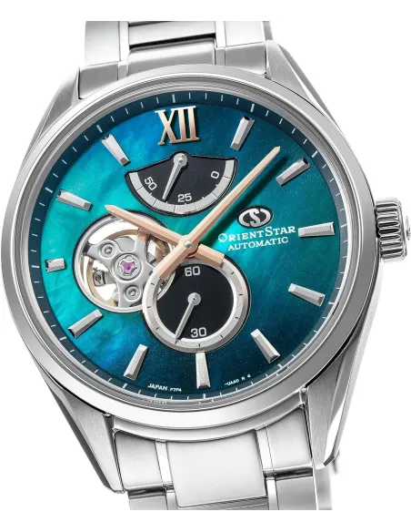 reloj automáitco hombre ORIENT STAR M34 F7 SEMI SKELETON RK-BY0001A Aurora Borealis JDM 40mm cristal de zafiro 100m