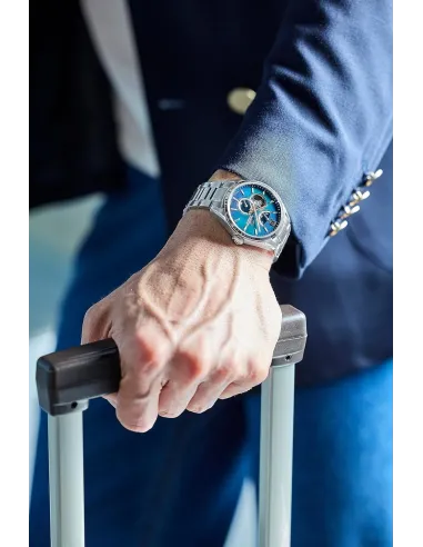 reloj automáitco hombre ORIENT STAR M34 F7 SEMI SKELETON RK-BY0001A Aurora Borealis JDM 40mm cristal de zafiro 100m