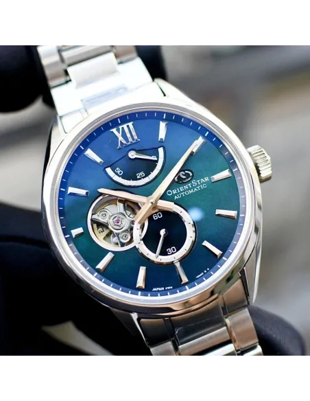 reloj automáitco hombre ORIENT STAR M34 F7 SEMI SKELETON RK-BY0001A Aurora Borealis JDM 40mm cristal de zafiro 100m