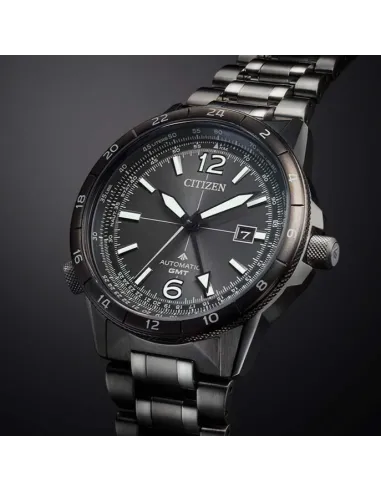 Reloj automático aviador hombre Citizen SkyHawk Promaster Air GMT  NB6045-51H JDM 44.5mm  200m WR cristal de zafiro