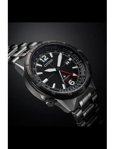 reloj automático hombre Citizen Promaster Sky GMT NB6046-59E JDM 44.5MM 200M WR cristal de zafiro