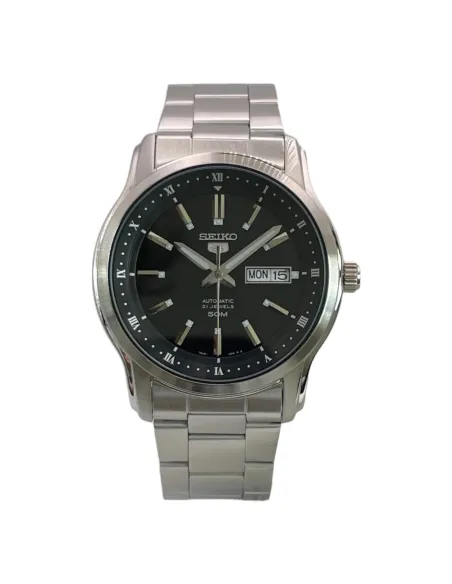 reloj automático hombre Seiko 5 SNKP11K1 42mm 50m WR correa de acero
