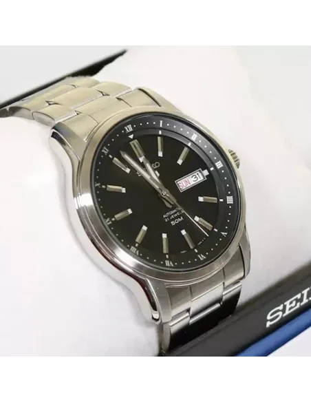 reloj automático hombre Seiko 5 SNKP11K1 42mm 50m WR correa de acero