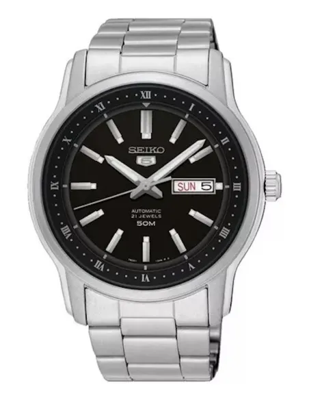 reloj automático hombre Seiko 5 SNKP11K1 42mm 50m WR correa de acero