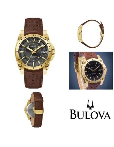 Bulova Precisionist 97B216 40m 300m WR cristal de zafiro correa de acero HPQ (High Performance Quartz