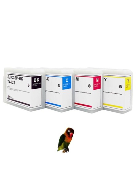 4 tintas Compatibles Epson SJIC36P Cartuchos de Tinta Pigmentada SJIC36P para Epson ColorWorks C6000 / C6500