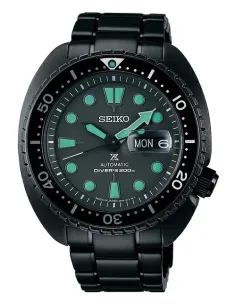 Seiko Prospex Turtle SBDY127 JDM automatico 45mm The Black Series 200m WR cristal de zafiro anti-reflejos JDM