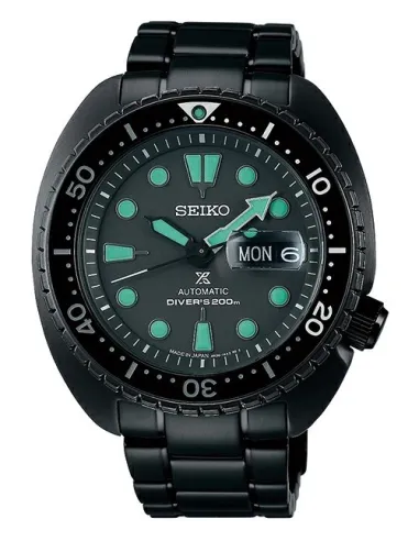 Seiko Prospex Turtle SBDY127 JDM automatico 45mm The Black Series 200m WR cristal de zafiro anti-reflejos JDM