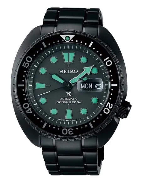 Seiko Prospex Turtle SBDY127 JDM automatico 45mm The Black Series 200m WR cristal de zafiro anti-reflejos JDM