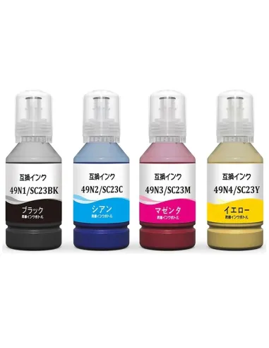 4 tintas Compatibles Sublimación para Epson SC23 SC-23 Botellas de Tinta Sublimación para SureColor SC-F100, SC-F500, SC-F501