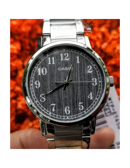 Reloj Casio MTP-E145D-1B correa de acero inoxidable