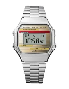 reloj unisex digital vintage Casio A168WEHA-9AJF 38,6 × 36,3mm alarma cronógrafo luz LED
