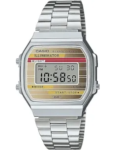 reloj unisex digital vintage Casio A168WEHA-9AJF 38,6 × 36,3mm alarma cronógrafo luz LED 2