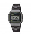 reloj unisex digital vintage Casio A168WEHB-1AJF  38.6 × 36.3mm alarma cronógrafo batería 7 años