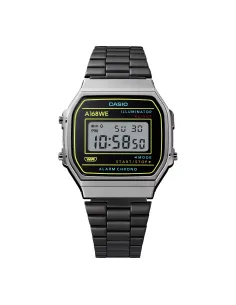 reloj unisex digital vintage Casio A168WEHB-1AJF  38.6 × 36.3mm alarma cronógrafo batería 7 años 2