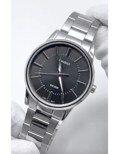 reloj clásico hombre Casio MTP-1303PD-1A 40mm 50m WR  correa de acero Cierre de triple pliegue