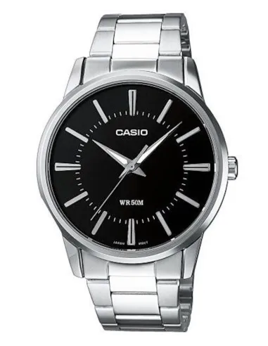 reloj clásico hombre Casio MTP-1303PD-1A 40mm 50m WR  correa de acero Cierre de triple pliegue