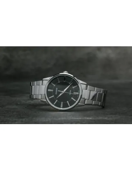 reloj clásico hombre Casio MTP-1303PD-1A 40mm 50m WR  correa de acero Cierre de triple pliegue