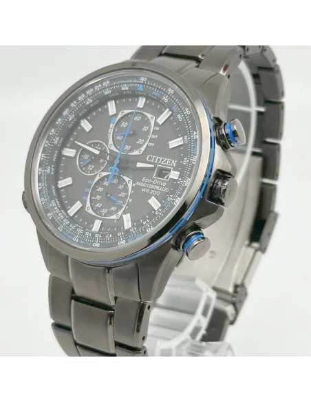 radio-control hombre Citizen Eco-Drive A-T AT8027-55H 43mm 200m WR cristal de zafiro Calendario perpetuo