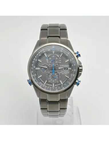 radio-control hombre Citizen Eco-Drive A-T AT8027-55H 43mm 200m WR cristal de zafiro Calendario perpetuo