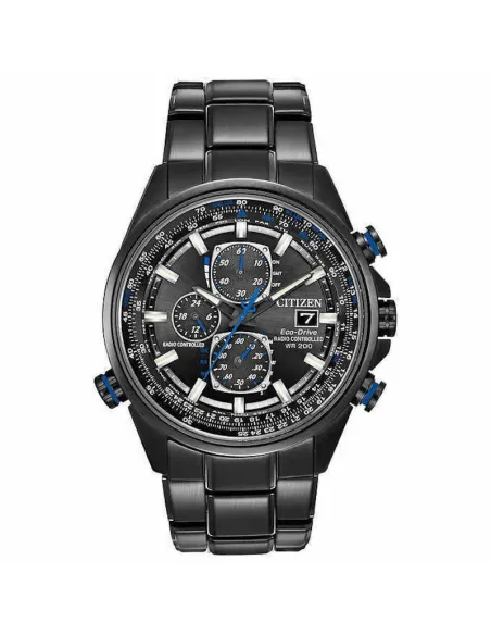 radio-control hombre Citizen Eco-Drive A-T AT8027-55H 43mm 200m WR cristal de zafiro Calendario perpetuo