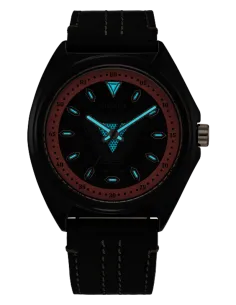 reloj hombre Citizen Eco-Drive Marvel Tony Stark  AW2075-05W 43mm 100m WR correa de cuero 2