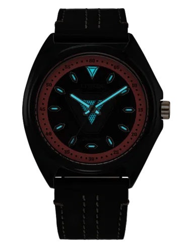 reloj hombre Citizen Eco-Drive Marvel Tony Stark  AW2075-05W 43mm 100m WR correa de cuero