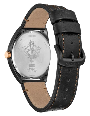 reloj hombre Citizen Eco-Drive Marvel Tony Stark  AW2075-05W 43mm 100m WR correa de cuero