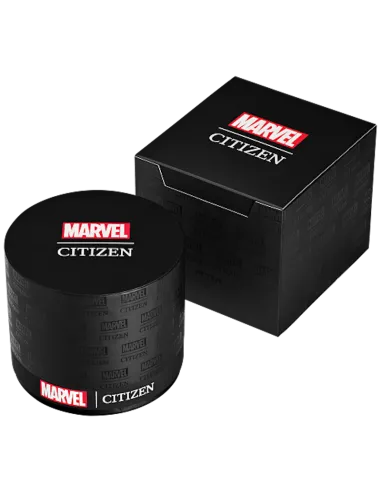reloj hombre Citizen Eco-Drive Marvel Tony Stark  AW2075-05W 43mm 100m WR correa de cuero