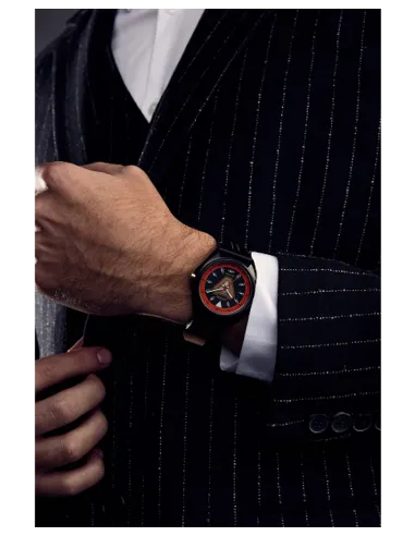 reloj hombre Citizen Eco-Drive Marvel Tony Stark  AW2075-05W 43mm 100m WR correa de cuero