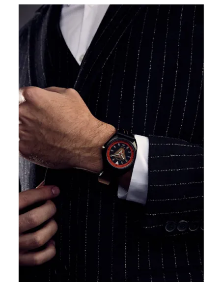 reloj hombre Citizen Eco-Drive Marvel Tony Stark  AW2075-05W 43mm 100m WR correa de cuero