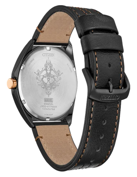 reloj hombre Citizen Eco-Drive Marvel Tony Stark  AW2075-05W 43mm 100m WR correa de cuero