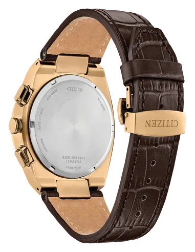 Citizen Eco-Drive Axiom CA4583-01E 43mm 50m WR cristal de zafiro correa de cuero movimiento Eco-Drive