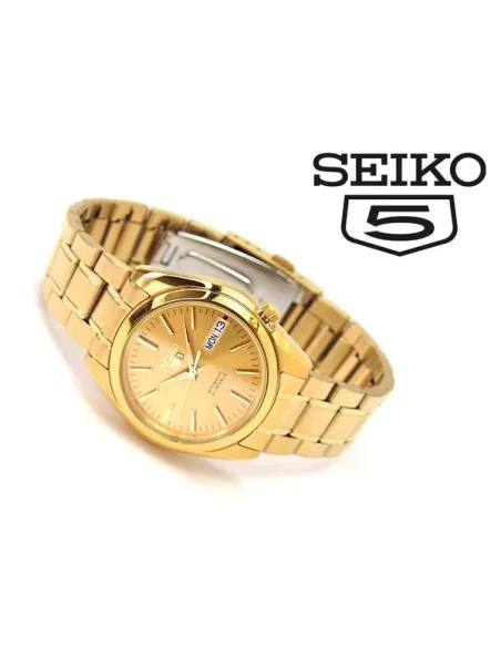 reloj unisex automático Seiko 5 SNKL48K1 38mm 30m WR correa de acero Calibre 7S26