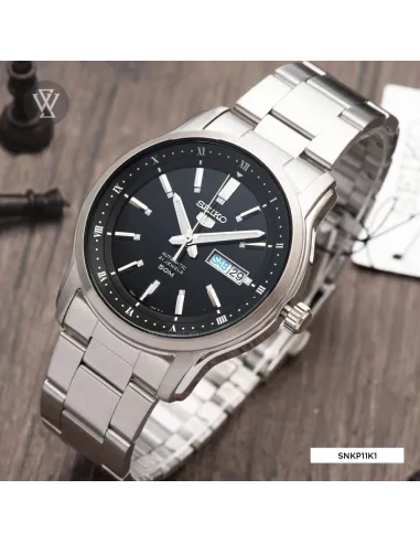 reloj automático hombre Seiko 5 SNKP11K1 42mm 50m WR correa de acero