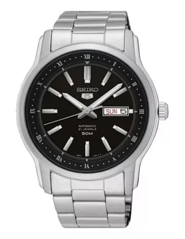 reloj automático hombre Seiko 5 SNKP11K1 42mm 50m WR correa de acero