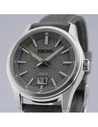 reloj deportivo hombre Seiko SUR543P1 39.5mm 100m WR cristal de zafiro correa de tela