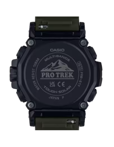 Radiocontrol solar Casio Pro Trek Climber PRW-61Y-3JF JDM altímetro, barómetro  brújula  termómetro corona atornillada