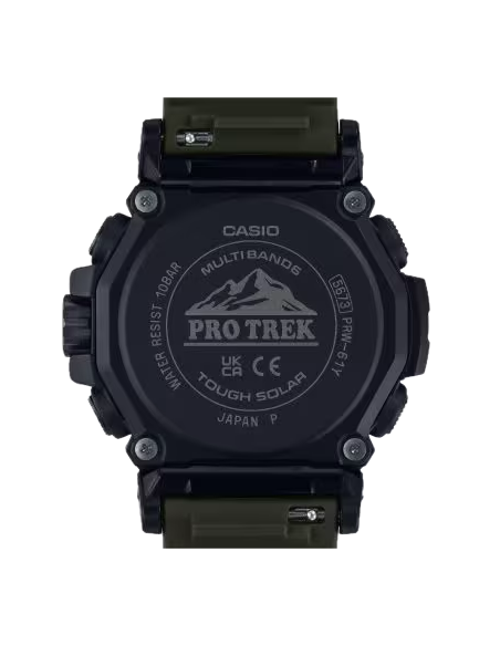 Radiocontrol solar Casio Pro Trek Climber PRW-61Y-3JF JDM altímetro, barómetro  brújula  termómetro corona atornillada